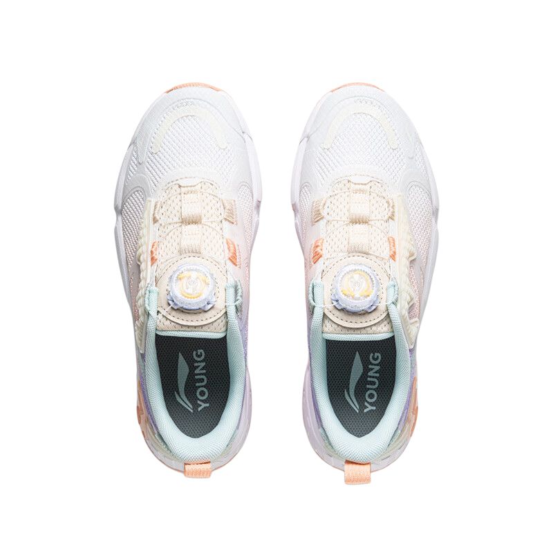 Li Ning Kids Sports Lifestyle Series Comfortable Durable Non-Slip Low-Top Casual Shoes Kids Casual Shoes Protein-Gray YKCU010-8