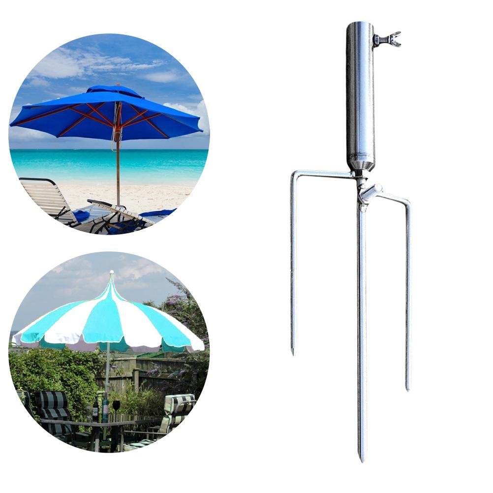 Fishing Holder Umbrella Ground Spike Foldable Beach Stand Outdoor Garden Parasol Insert Plug Pole Windproof Umbrella