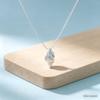 Elegant Peach Heart Hammered Necklace - Women's Clavicle Chain for Daily Wear