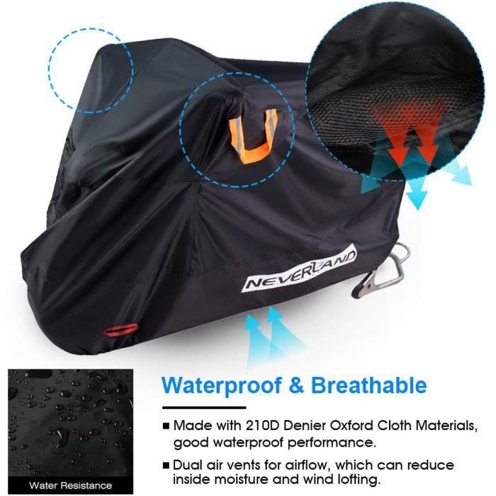 Motorcycle Cover - NEVERLAND - Size XL - 210D OXFORD Fabric - Waterproof - Durable