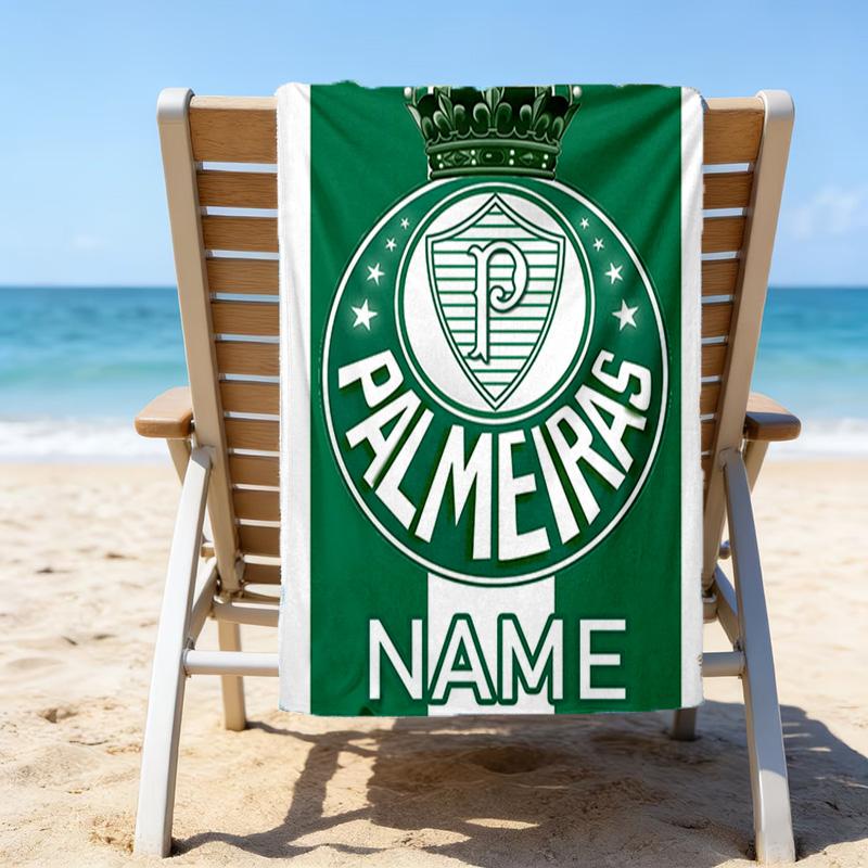 1pc Football22 Beach Towel with Custom Name, Beach/Swimming/Bath/Picnic/Camping Towel, Suitable for Seaside Beaches