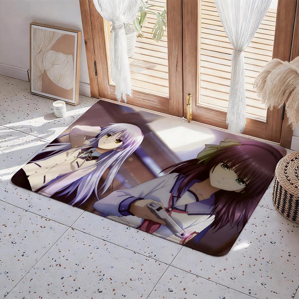 

Anime A Angel Beats Floor Mat Eco Flannel Doormat Non Slip Odorless Indoor Floor Rug Soft Short Plush Home Mat 50x80cm