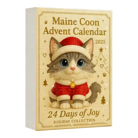 Katteelskere Adventskalender 24-dagers Jule-nedtelling Dekorasjon 2D Flat Akryl Katteanheng Multifunksjonell