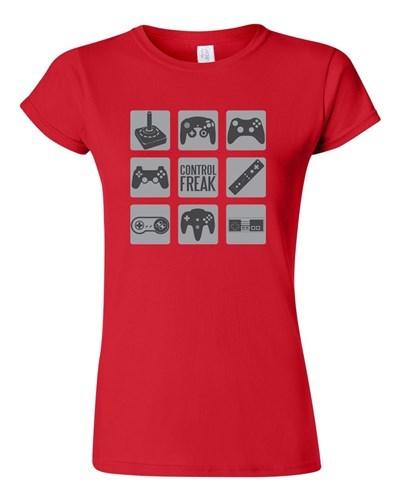 Junior Control Freak Gamer Controller Video Game Novelty DT T-Shirt Tee Unisex T-Shirt S
