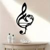 Treble Clef Black White Metal Wall Art Vintage Iron Decor Music Room Gift