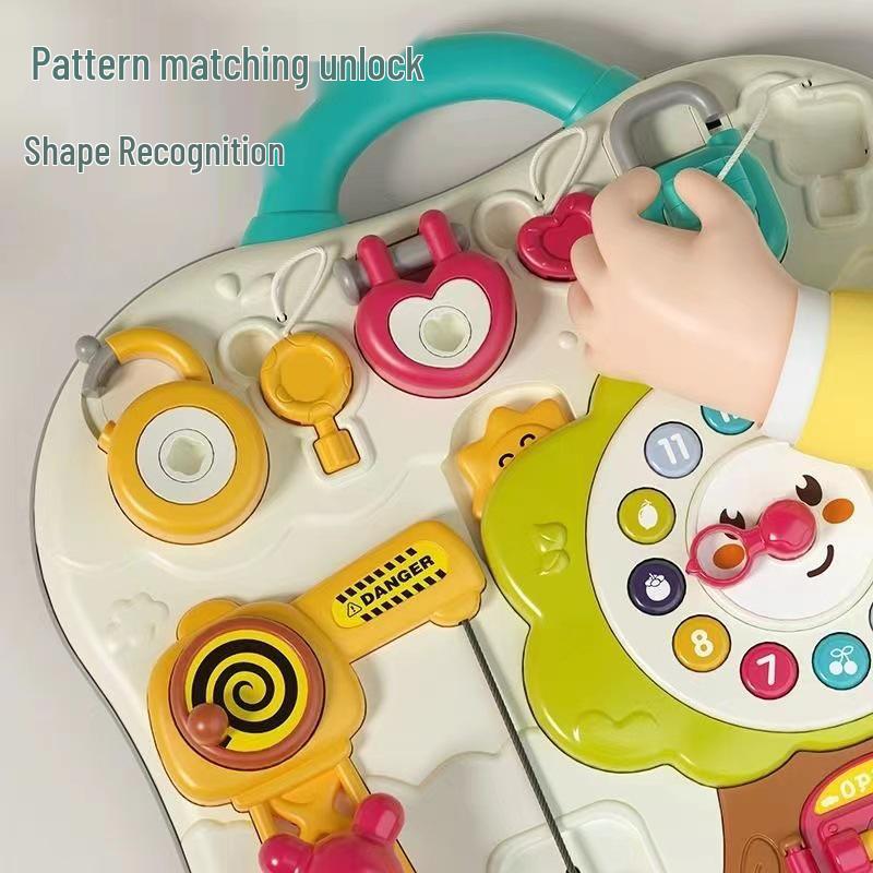 Guyu Montessori Busy Board: Educational Toy for Babies and Toddlers (1-3 Years) - Intellectual Ball Lock Opening Activity