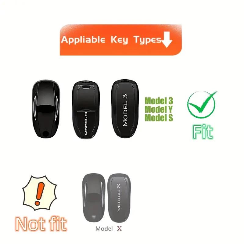 Tpu Car Remote Key Fob Cover Key Case With Keychain For Tesla Model S Model 3 Model Y