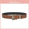 Pattern Flower Fashion Metal Buckle Decoration Women Casual Belt For Use Daily