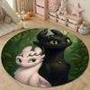 Multiple Sizes How T0 Train Your D-Dragon Print Round Rugs Carpet for Living Room Bedroom Kids Room Bath Chair Mat Home Decor