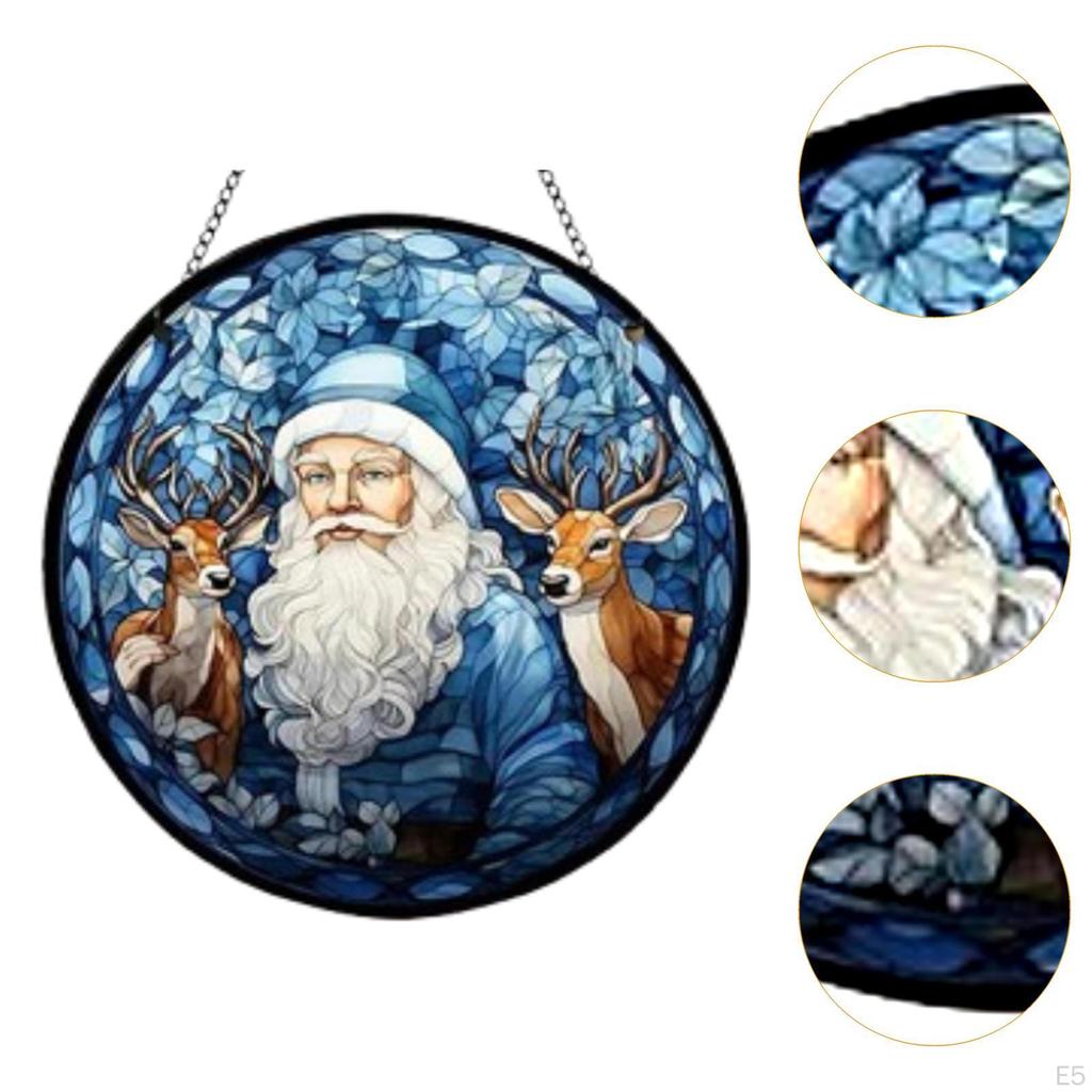 Acrylic Christmas Santa Claus Wall Hanging Decor, Colorful Children's Room Multifunctional,