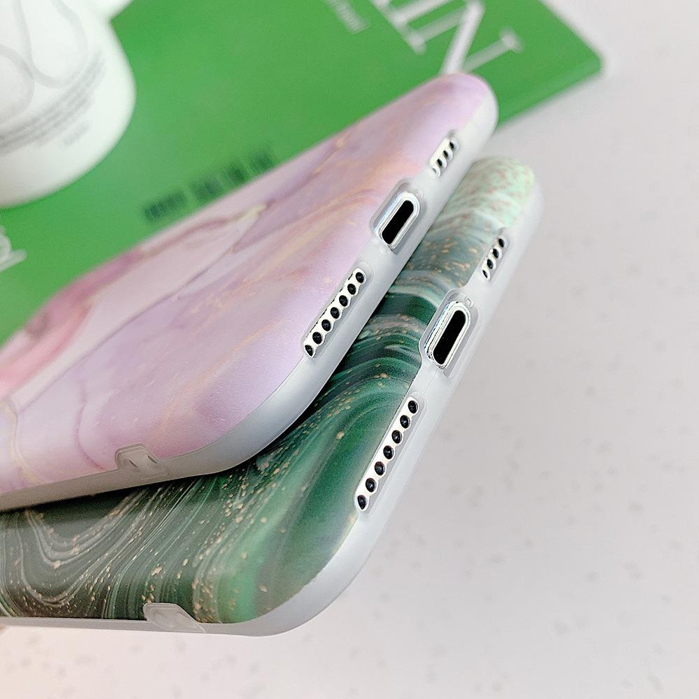 Literature and Art Gradual Change Marble Mobile Phone Case 17ProMax Mobile Phone Case 16pro Rock Large 14/15 Soft Case 17Air