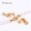Inlaid Zircon Connector Bead Clasps Fastener DIY Jewelry Making,Classic 18K Gold Plated Pearl Clasps For Necklace Making