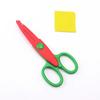 1/6PCS DIY Color Lace Scissors Comfortable Hand Small Round Head Paper Cuttings Scissors Wavy Pattern Stationery Art Tool