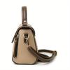 Retro Flap Handbag For Women, Color Contrast Crossbody Bag, Fashion Multi Layer Purse With Top Handle