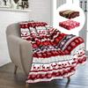 Christmas Plaid Blanket Comfortable Flannel Blanket Warm Snowflake Design for Sofa Bedding Home Decor Kids Adults Holiday Gift