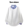 TOM ADAM Men's Faux 2-Piece Polo Collar Sweatshirt