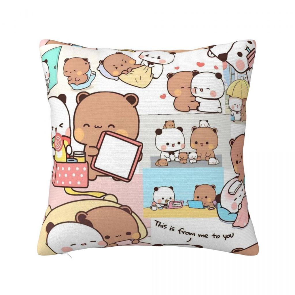 Bubu Dudu Cute Cartoon Bear Character Pillow Cover Kawaii Panda Cute Pillow Case Soft Cushion Cover Pillowcases For Sofa