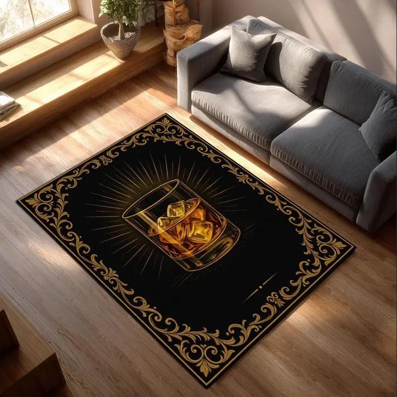 Cigar Rug Cigar Box Rug Cigar Pattern Rug Cigar Area Rug Whiskey Rug Whiskey Pattern Rug Whiskey Area Rug