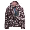 adidas Originals Jachetă cu glugă și fermoar din fleece cu imprimeu integral reversibil Jachete unisex Violet închis Misterios-Roșu oxidat JD6368