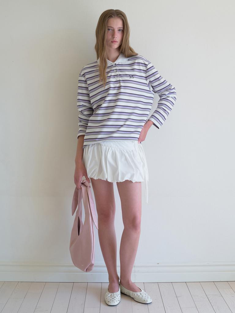 Elssibeui Balloon Layered Wrap Skirt_Ivory