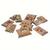 36pcs Christmas Kraft Paper Christmas Pillow Box Wedding Candy Paper Box 12 Color Packaging Box Candy Box Holiday Party Decoration Box