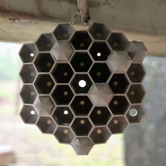 Realistic Wasp Nest Prop 3D Printed Red Hornet Decoy Nest, Weatherproof Physical Deterrent, for Porch Chemical-Free Hanging Fake Outdoor Eaves