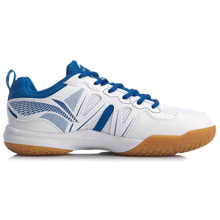Li Ning Racetrack Encounter Badminton Shoes Unisex Low Top White Blue AYTQ035-1