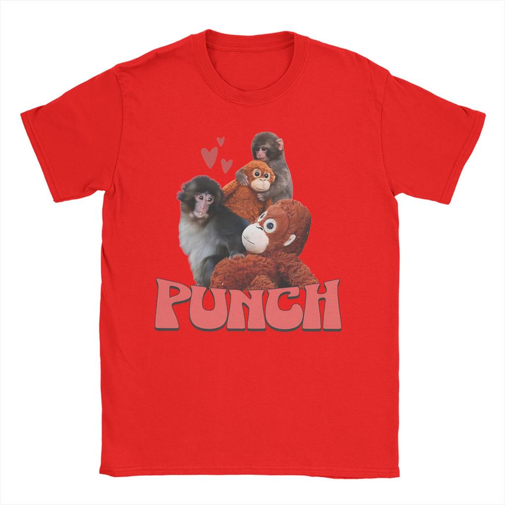 Unisexs TShirt Baby Monkey Punch Cute Monkey Punch Casual Cotton Tees Short Sleeve  T Shirt Crewneck Clothing Original