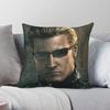 Red Eyed Rizzler Albert Wesker Pillowcase Polyester Linen Velvet Pattern Zip Decor Throw Pillow Case Home Cushion Case