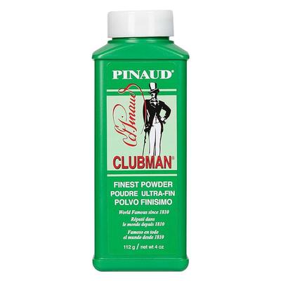 Ein Clubman Pinaud-Puder für nach dem Haarschnitt oder Rasieren, weiß, 4 oz.