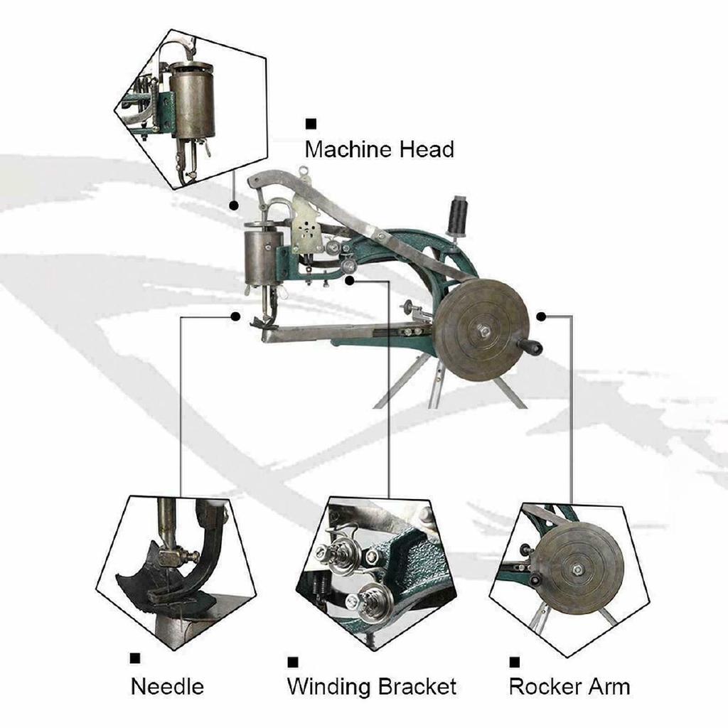 Manual Industrial Shoe Making Hand Sewing Machine Equipment Hand Cranked Shoes Repairs Machine