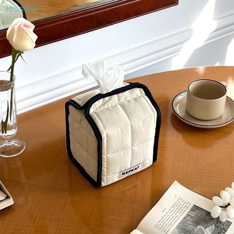 Tissue Storage Box,Round Square Roll Paper Case Table Decor Tissue Bag