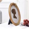 Retro Picture Frame,Decorative Photo Frame Antique Ornate Oval Photo Frame for Tabletop and Wall Display Home Decors
