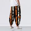 Imprimeu Halloween - Pantaloni Casual cu Picior Larg, Pantaloni Casual Largi pentru Bărbați