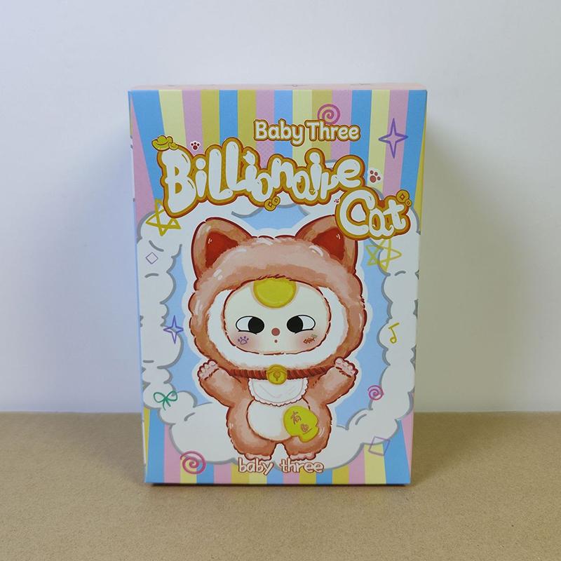Baby Three Billionaire Lucky Cat Series Blind Box Toys Mystery Box Plush Doll Stuffed Toys Bag Pendant Charm Birthday Gift