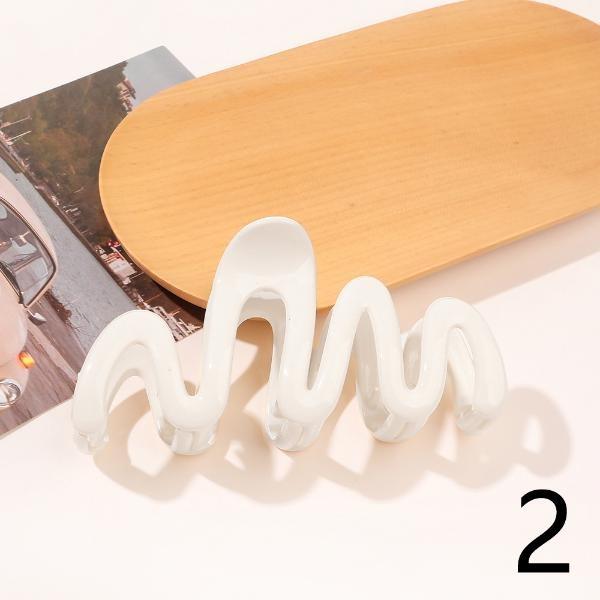 Fashion High Ponytail Hair Clip Pure Color ABS Shark Hair Claw Women Back Head Frosted Girl Hairpin Anti-sagging Hairstyle