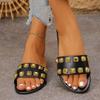 Fashion Women slippers2025summer retro letters ladies open toe flat shoes casual comfortable outdoor beach vacation flip flops plus size