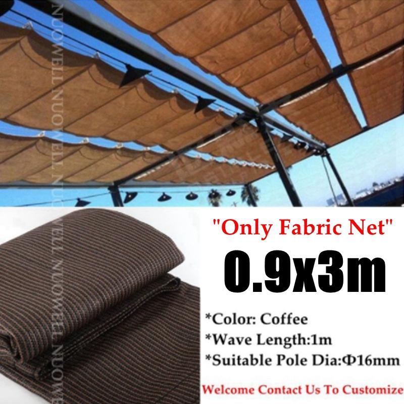 

Telescopic Wave Sunshade HDPE Anti-UV Shading Net 0.9m Width Home Terrace Balcony Privacy Safety Fence Netting Canopy Shadow