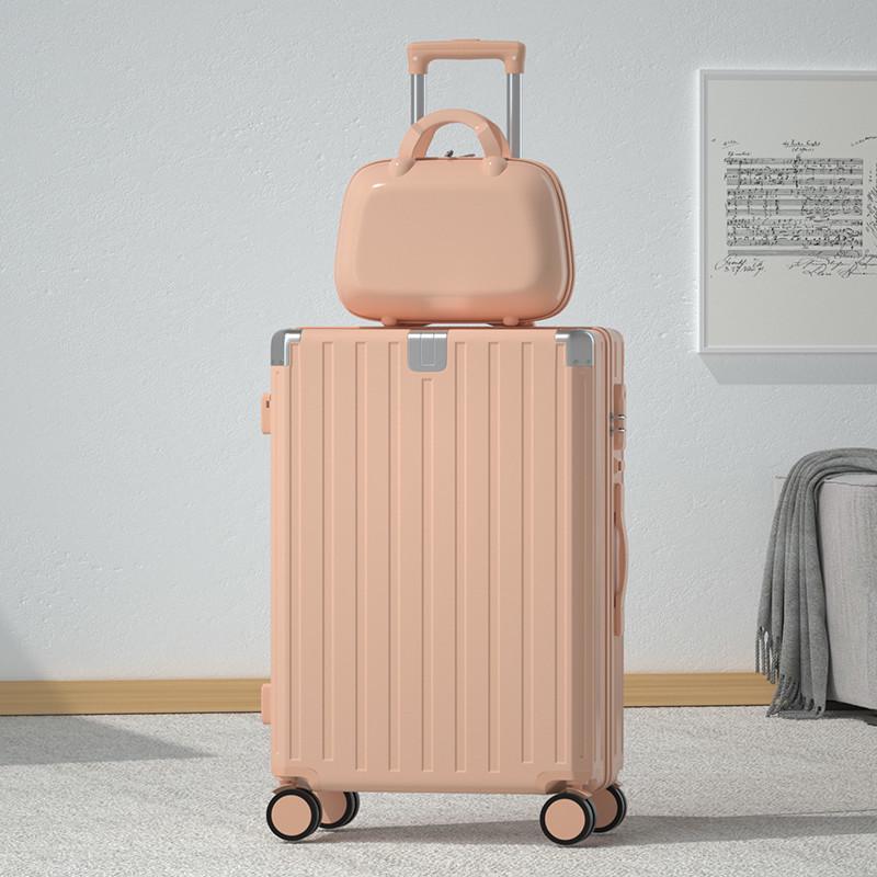 2025 Large Capacity Leather Suitcase with Universal Wheels and Combination Lock