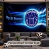 Wall Hanging Tapestry Custom NameEverton FC Pattern Personalized Printed Fabric Wall Decor