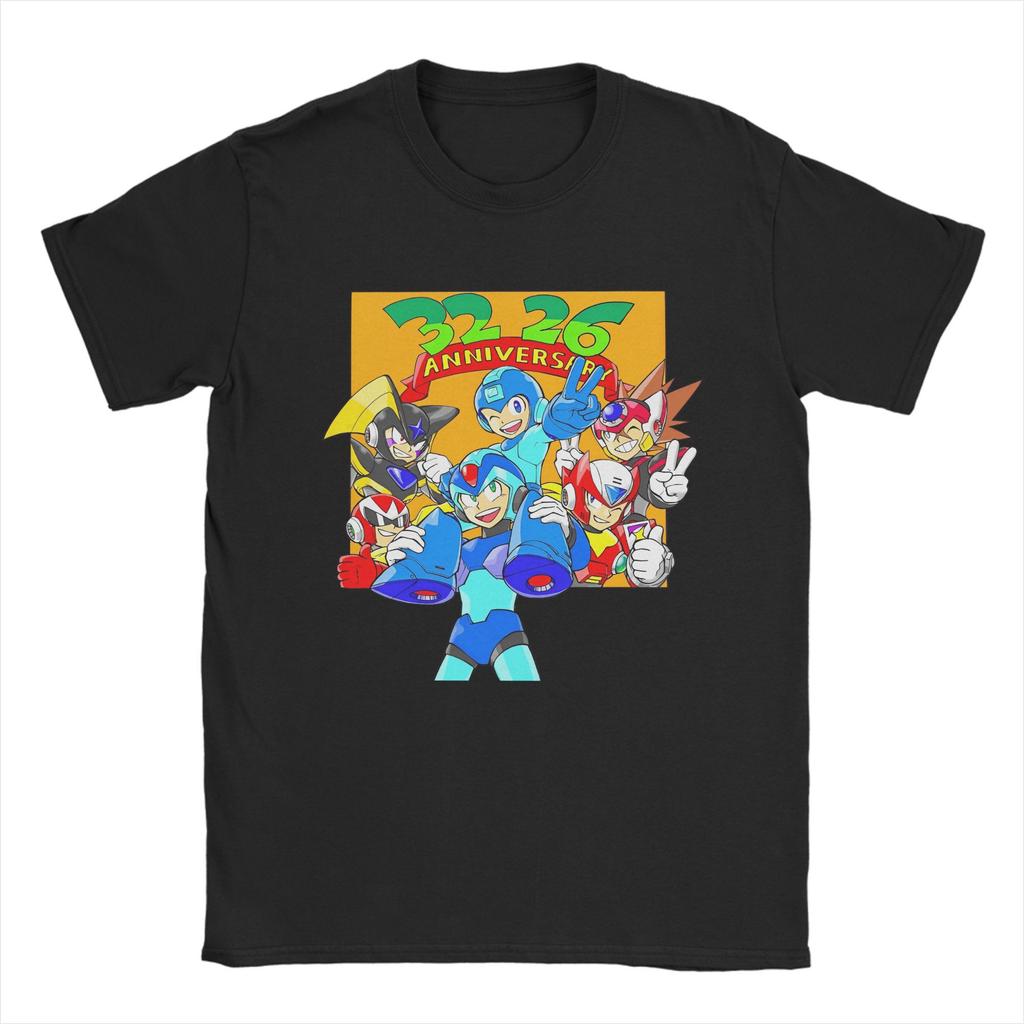 Streetwear Megaman X Zero Art T-Shirt For Men Women O-neck Short Sleeve Tops Shirts  Cotton Summer Clothing