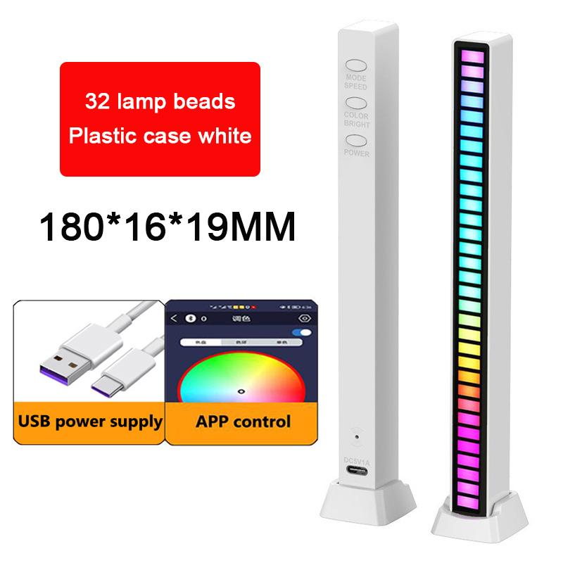 LED RGB Strip Light Music Sound Control Pickup Rhythm Ambient Lamp Atmosphere Night Lights For Bar Car Room TV Gaming Decoration
