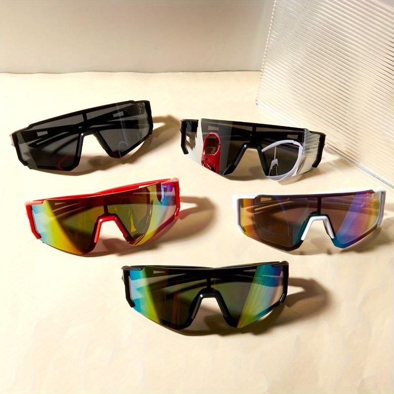 Women'S Large Frame Sports Fashion Glasses with Metal Hinge UV400 Protection Stylish Wrap-Around Design for Casual Wear