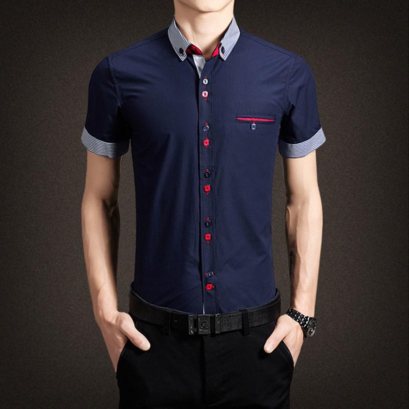 Mens Luxury Short Sleeve Shirt Summer 