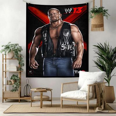 Stone Cold Steve Austin1 Wall Decor Tapestry Art For Pet Memorial Birthdaywedding Party Backdrop Family Gift