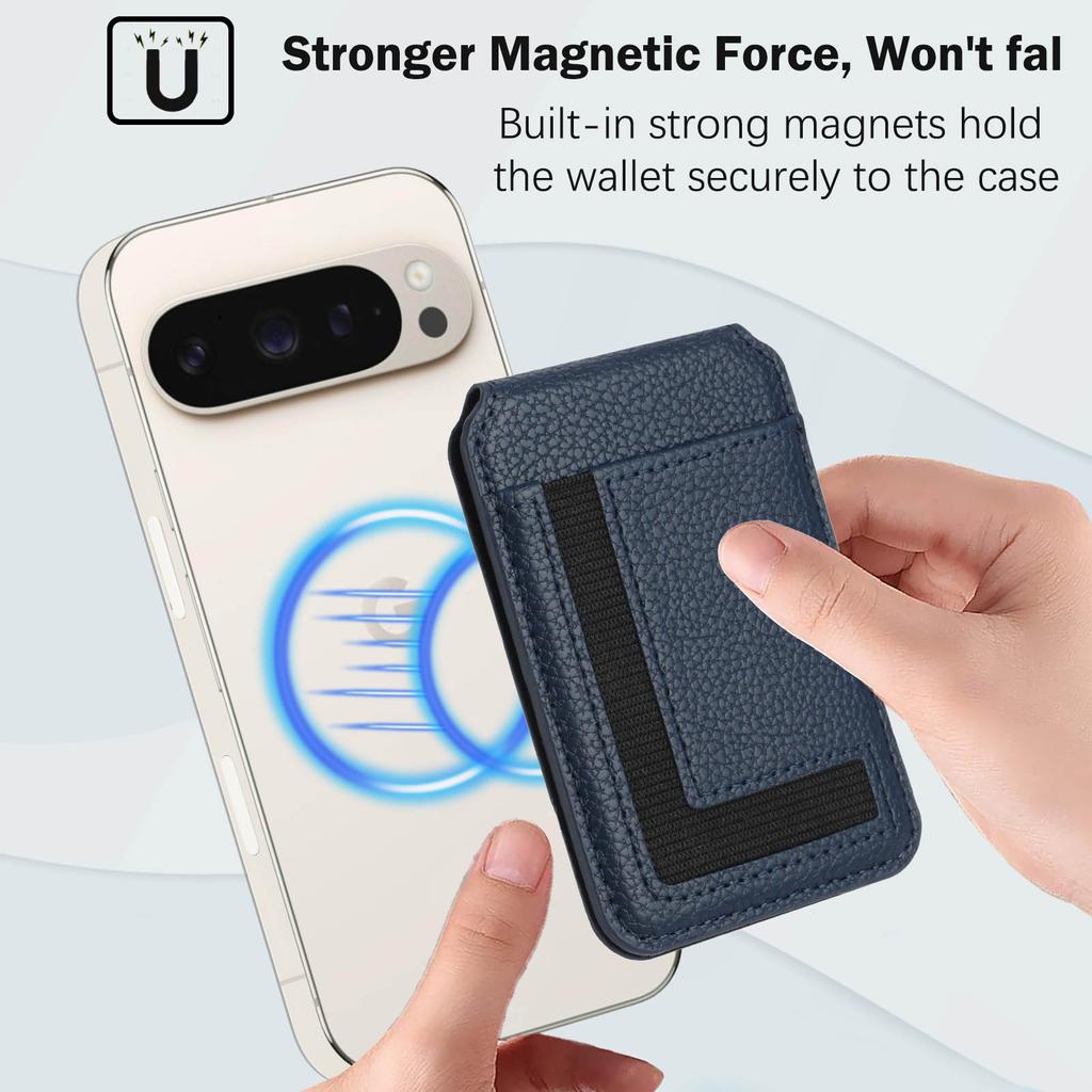 Wallet Case for Google Pixel 8 Pro Premium Leather Case Back Cover Magnetic Detachable with Trifold Wallet Card Holder Pocket for Google Pixel 9 Pro