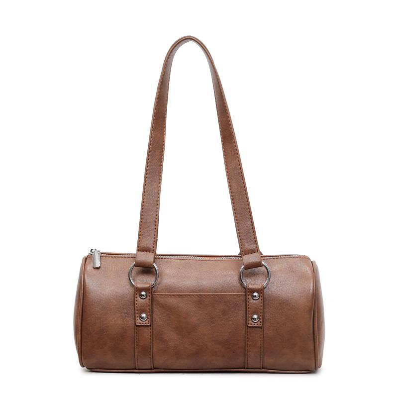 Retro Solid Color Women's PU Leather Pillow Shoulder Bag 2026 New Trend Simple Underarm Bag for Daily Use Handbags and Purses
