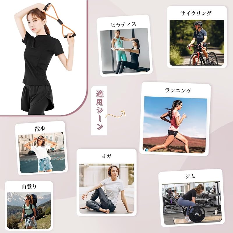 [Rovidorx] Yoga Wear Tops Half Zip Shirt Short Sleeve T-shirt Ladies Sports Training Running Wear Golf Wear Tennis Wear Sportswear Pilates Wear Gym