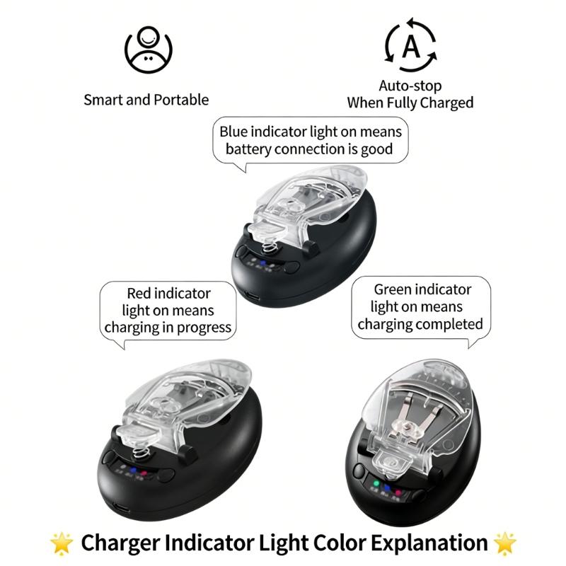 Portable Travel Charger Dock Station For 4.2V Lithium Batteries Intelligent  LED Display And Auto Stop Function
