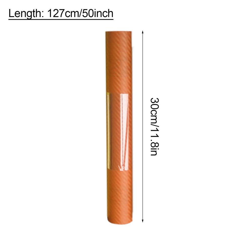 

127x30cm Car 3D Carbon Fiber Roll Film Sticker Vinyl Film Auto Rearview Mirror Sticker Carbon Fiber Color Car Center Pillar Deco оранжевый